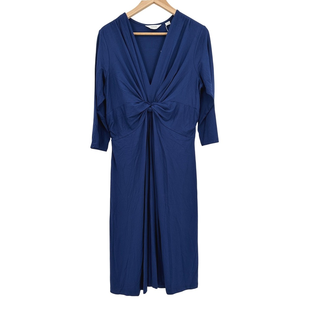 Seraphine Jolene Front Knot Maternity Dress Royal Blue 3/4 Sleeve US 12 NWT - Picture 2 of 8